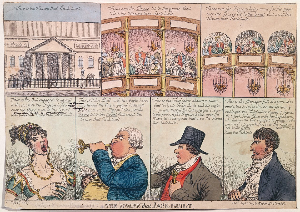 La Maison que Jack a Construite, publiée par Walker en 1809 - James Gillray