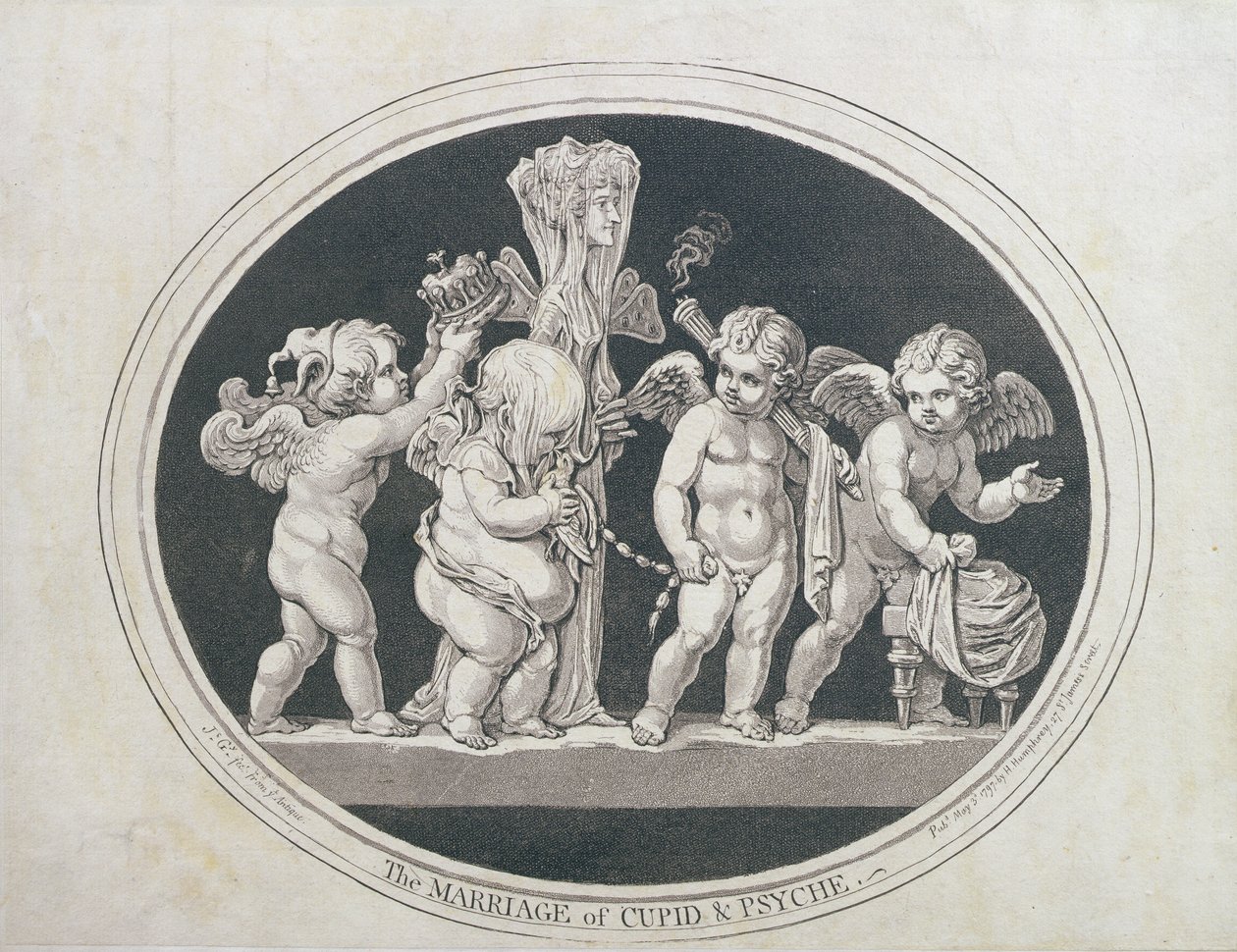 Le mariage de Cupidon et Psyché, publié par Hannah Humphrey en 1797 - James Gillray
