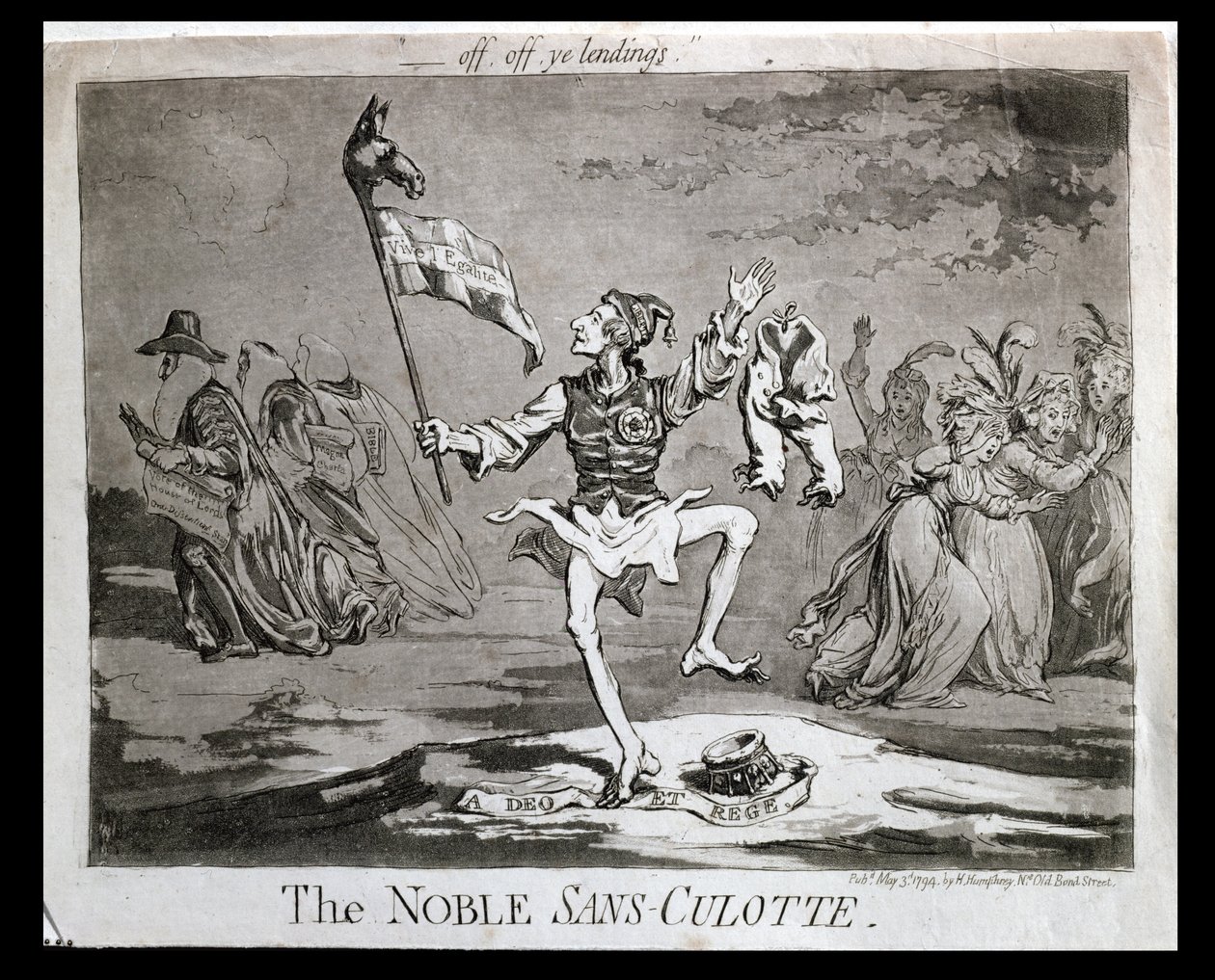 Le Noble Sans-Culotte, publié par Hannah Humphrey en 1794 - James Gillray