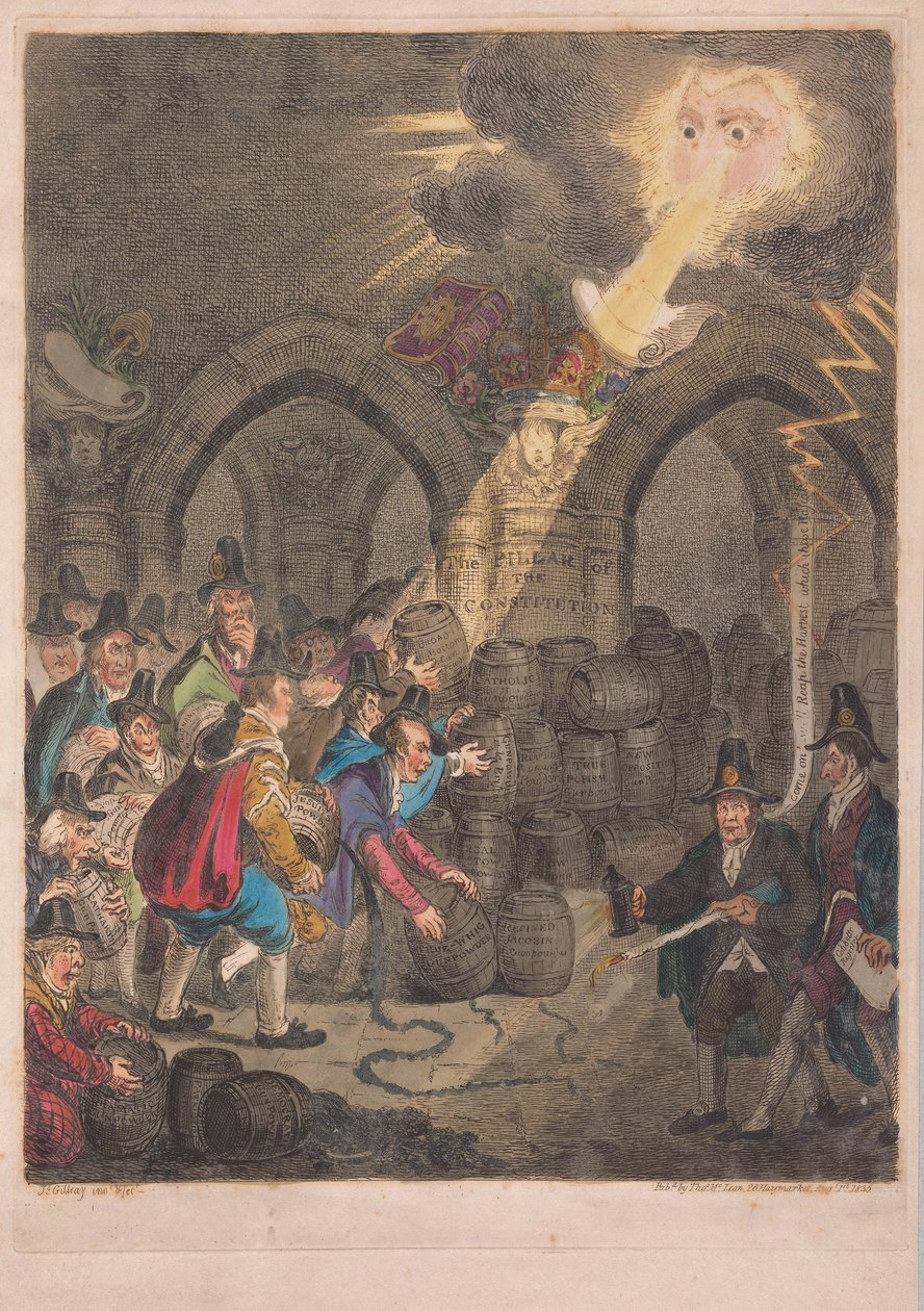 Le pilier de la Constitution, publié en 1835 - James Gillray