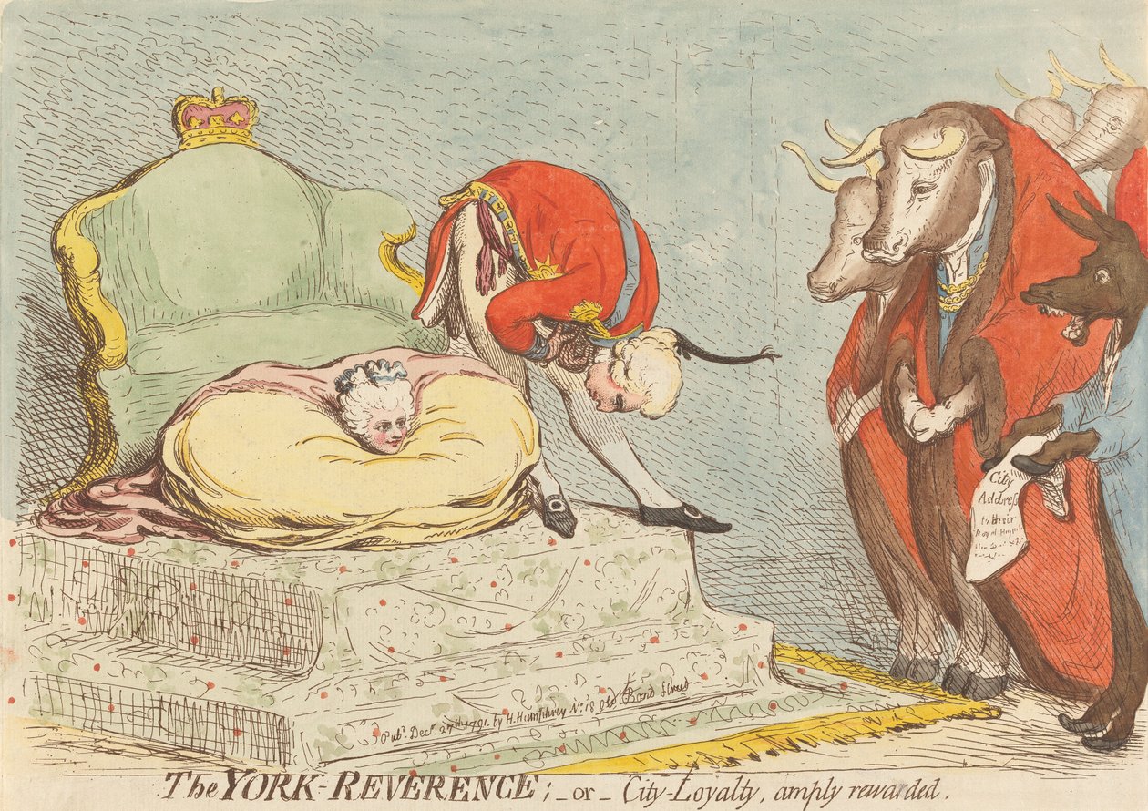 Le respect de York ; - ou - La loyauté de la ville largement récompensée - James Gillray