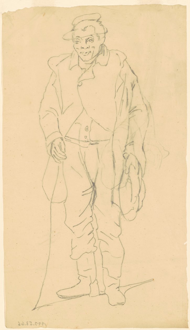 Figure afro-américaine, vers 1840-1850 (graphite) - James Goodwin Clonney
