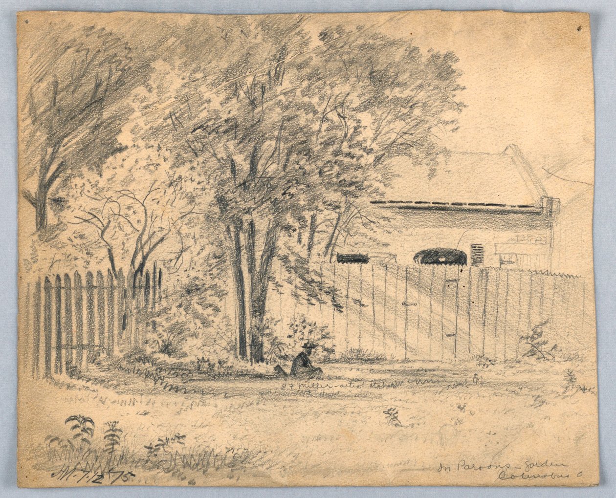 E. F. Miller dans le jardin de Parson, Columbus, Ohio - James Henry Moser