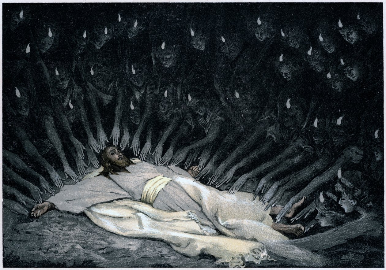 Anges servant Jésus après le départ du Diable, 1897 - James Jacques Joseph Tissot