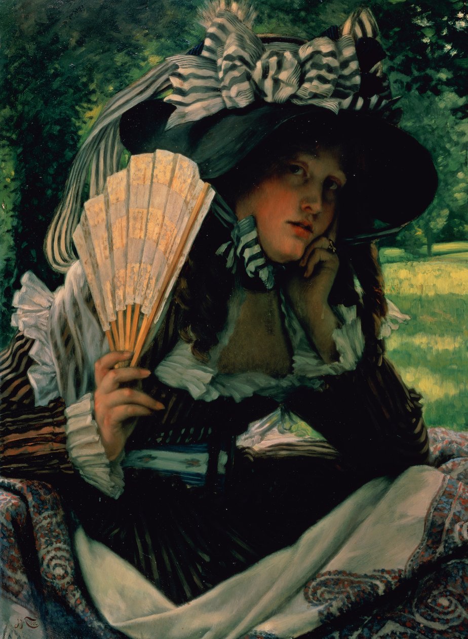 Fille avec un éventail, vers 1870-71 - James Jacques Joseph Tissot