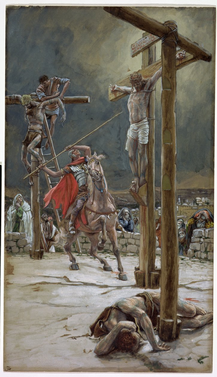 Un des soldats avec une lance perça son côté, illustration pour La Vie du Christ, c.1886-94 - James Jacques Joseph Tissot