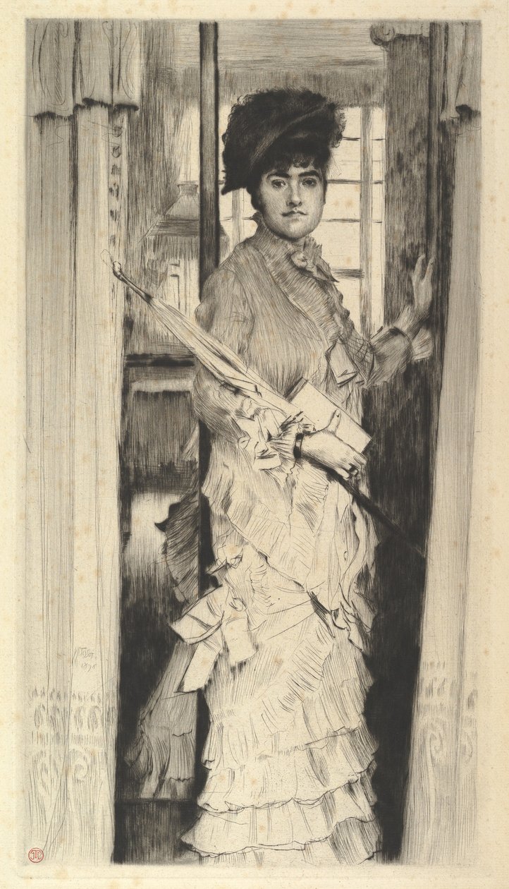 Portrait de Mlle L..., ou Une porte doit être soit ouverte soit fermée, 1876 - James Jacques Joseph Tissot