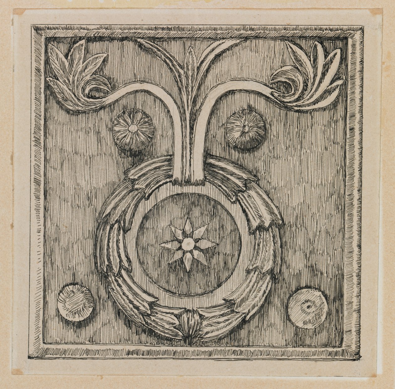 Couronne en bas-relief dans la Mosquée d