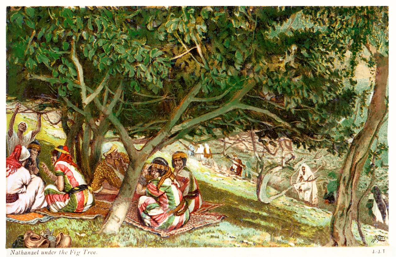 Nathanaël sous le figuier - Saint Jean, Bible - James Jacques Joseph after Tissot