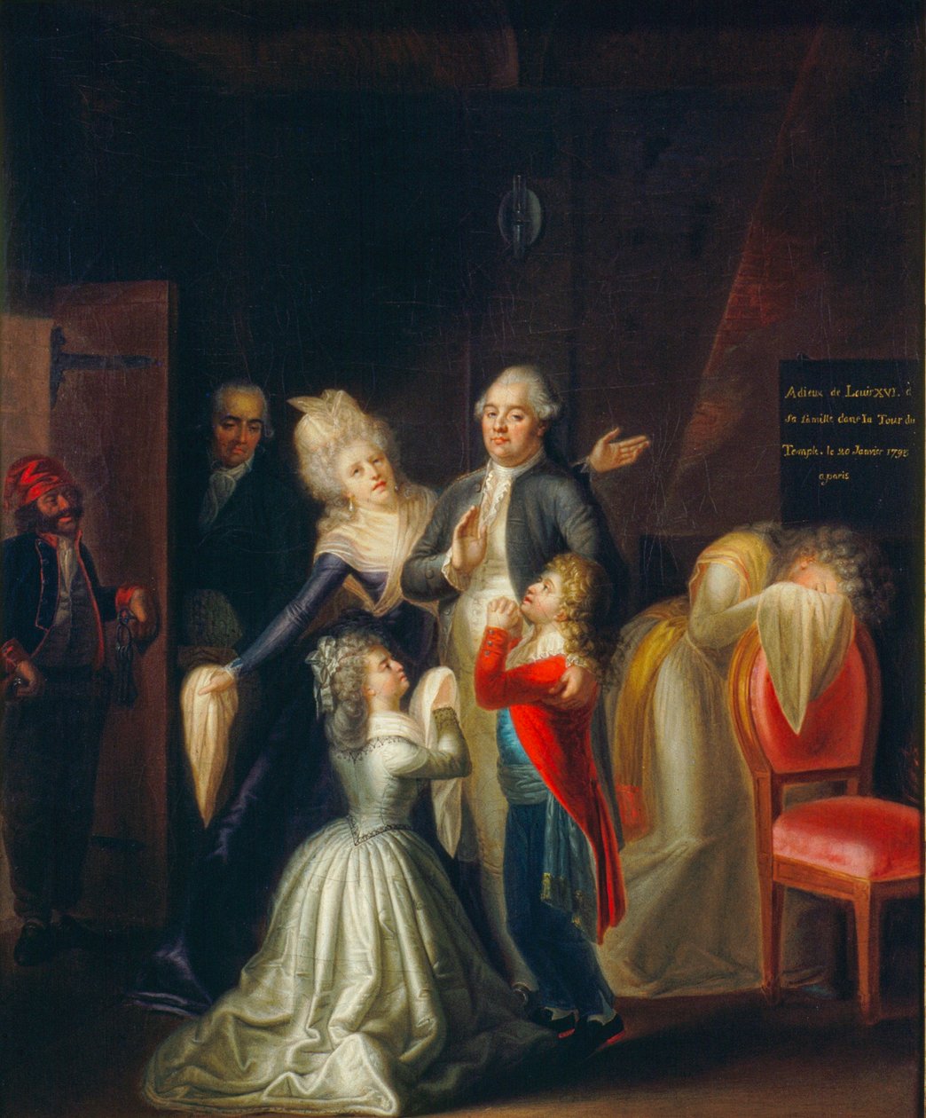 Les derniers adieux de Louis XVI à sa famille" de Jean-Jacques Hauer dépeint le s... - James L Stanfield