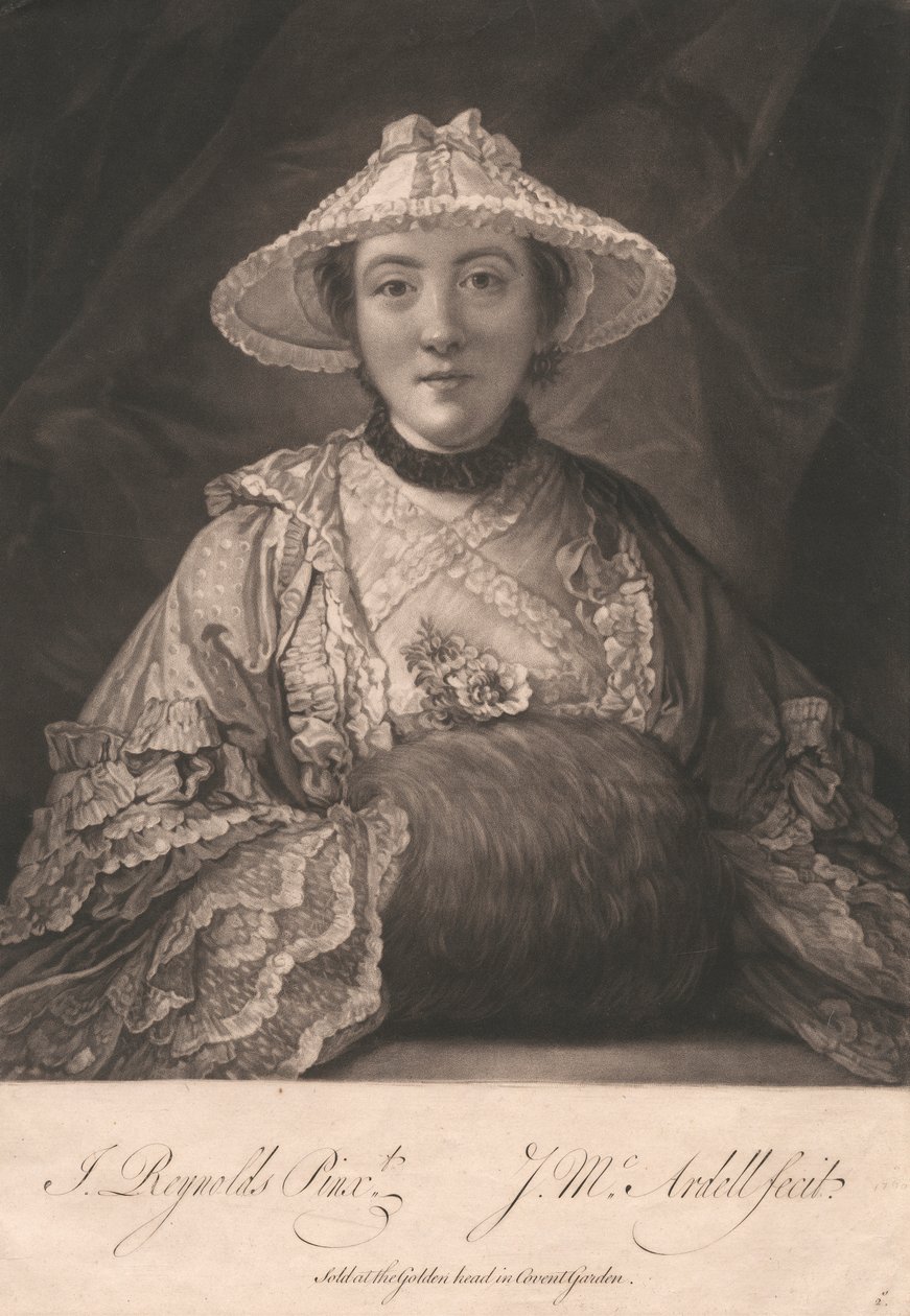 Lady Fenhoulet quand Mlle Anne Day - James McArdell