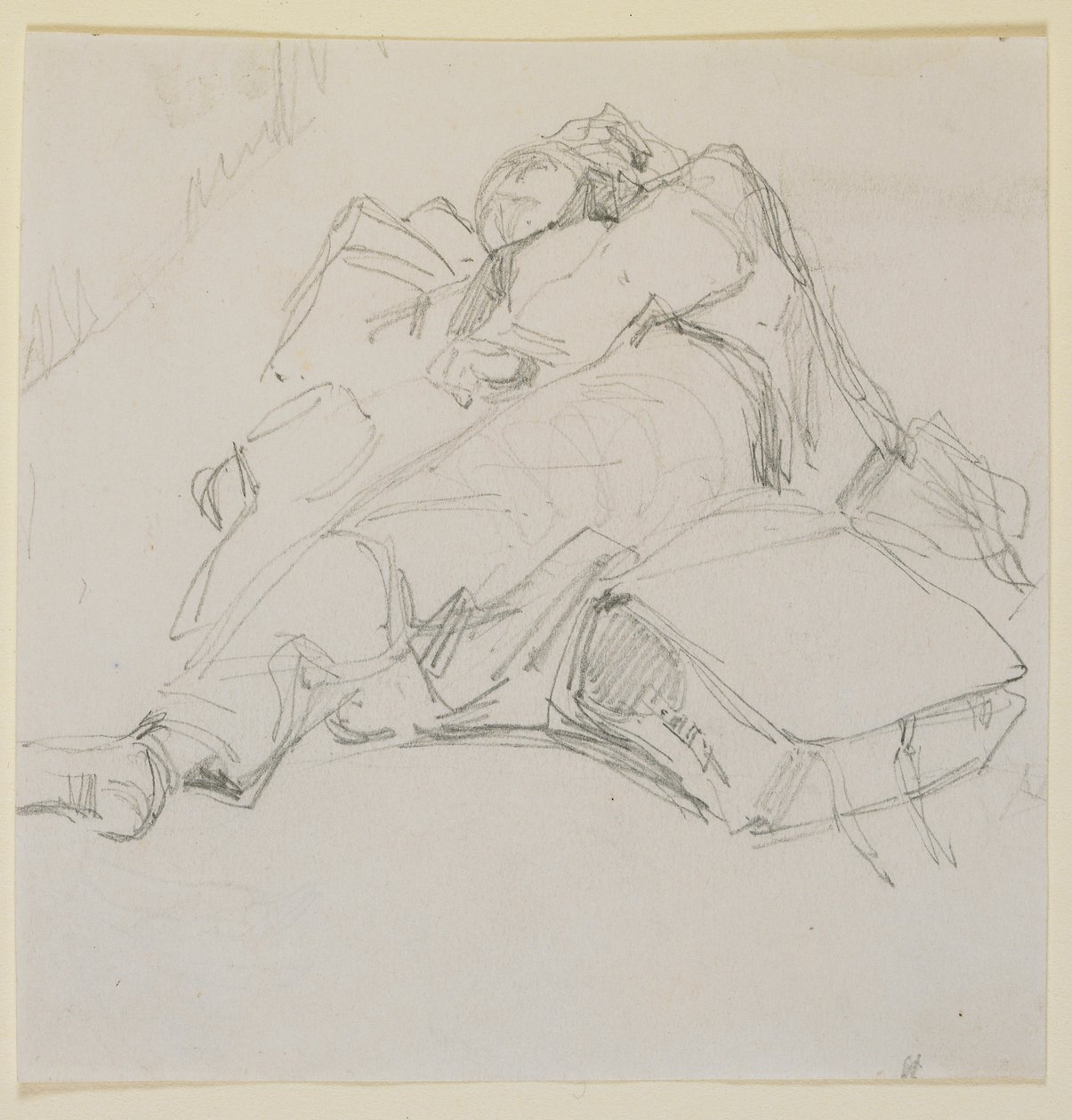 Un homme endormi sur un tas de bagages - James Abbott McNeill Whistler