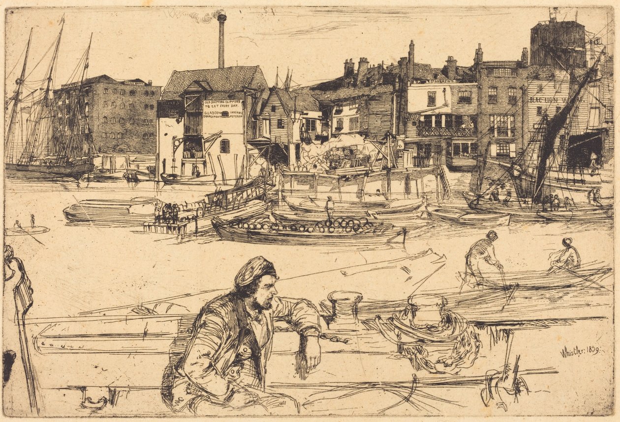 Quai du Lion Noir - James McNeill Whistler