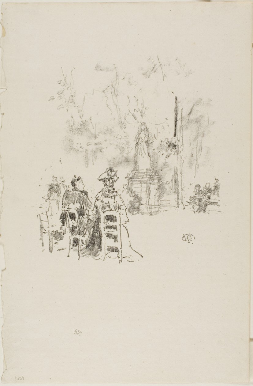 Conversation sous la statue, Jardins du Luxembourg - James Abbott McNeill Whistler