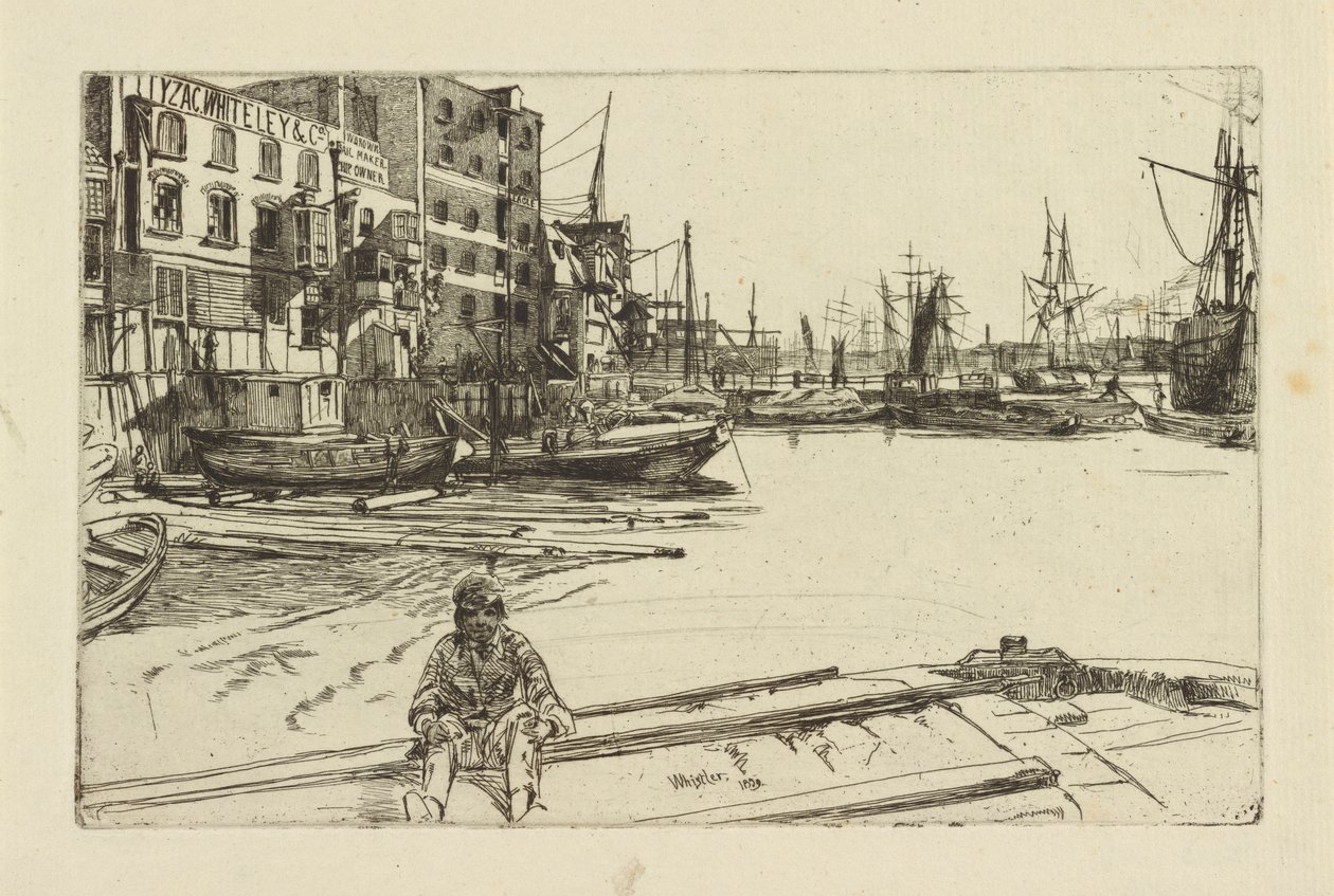 Eagle Wharf (Tyzac Whiteley and Co.) - James Abbott McNeill Whistler