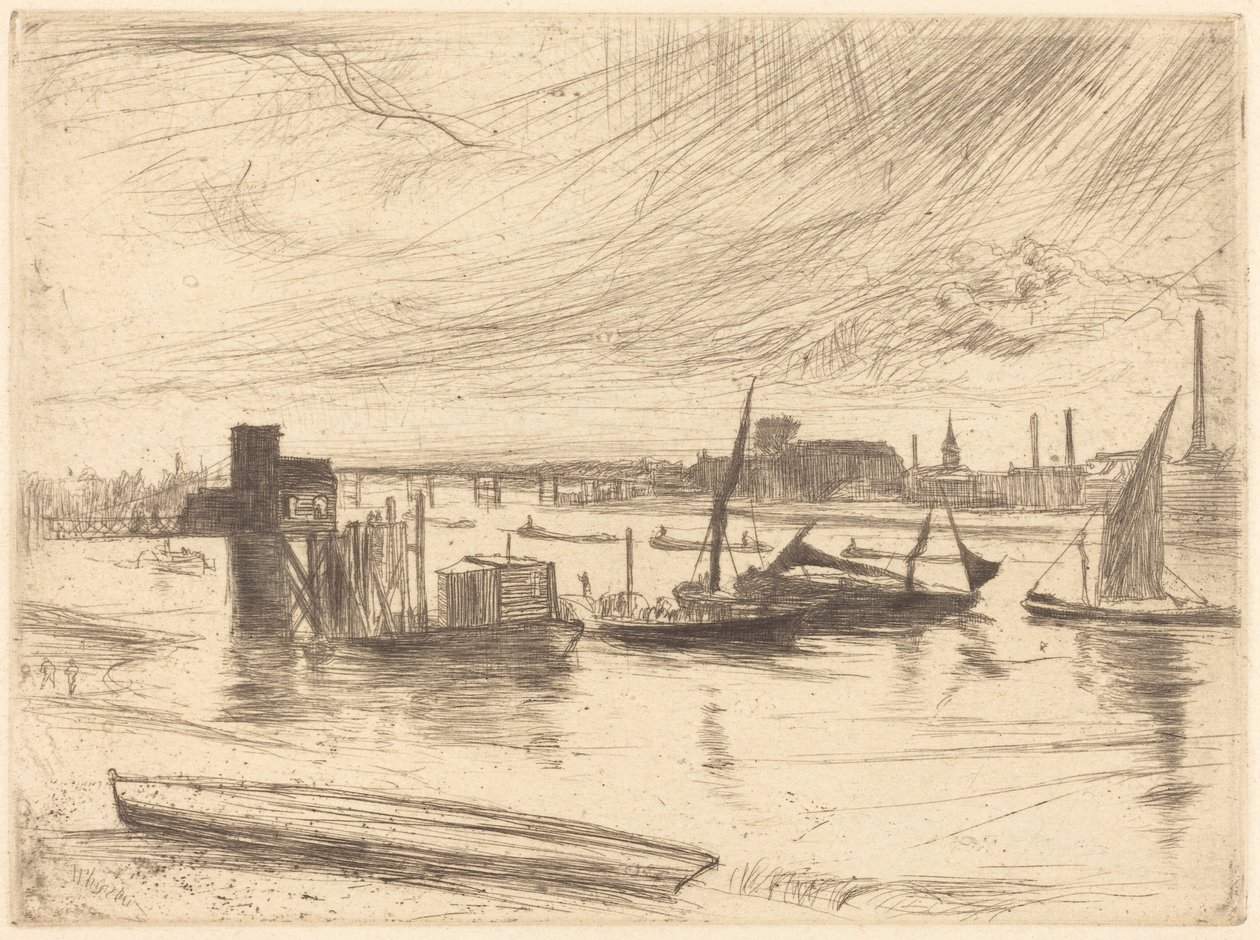 Tôt le matin, à Battersea - James McNeill Whistler