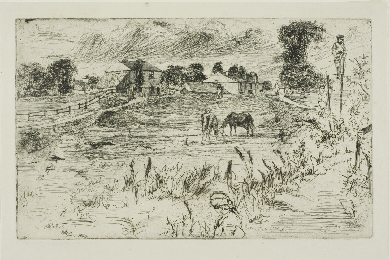 Paysage avec chevaux - James Abbott McNeill Whistler