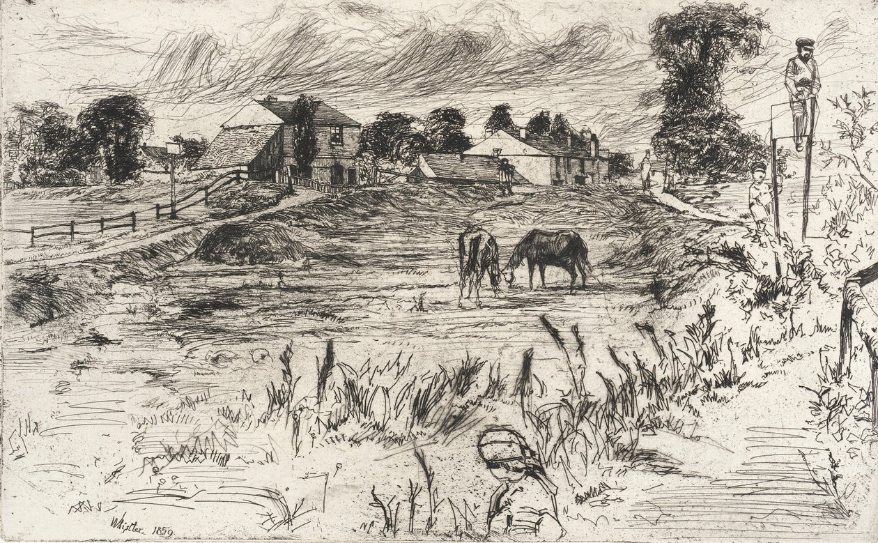 Paysage avec des chevaux - James McNeill Whistler