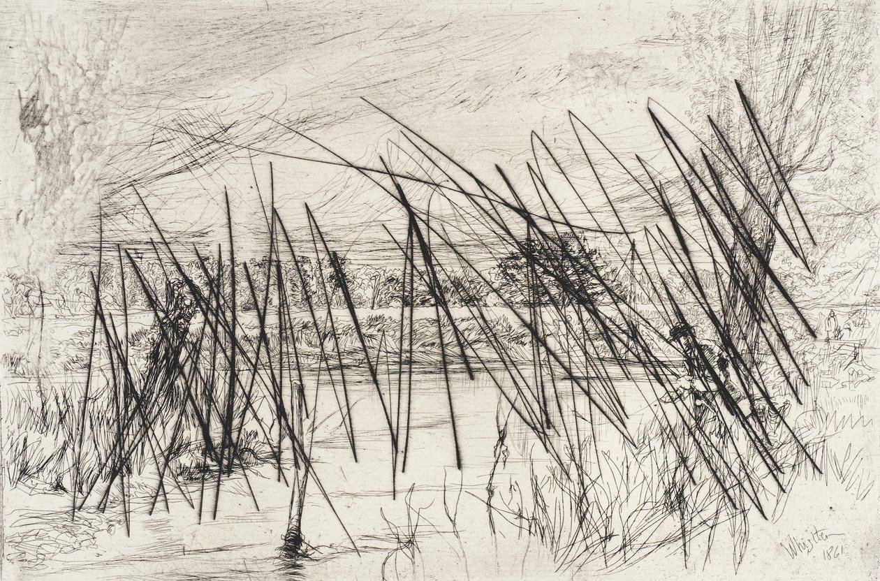 Paysage avec un pêcheur - James McNeill Whistler