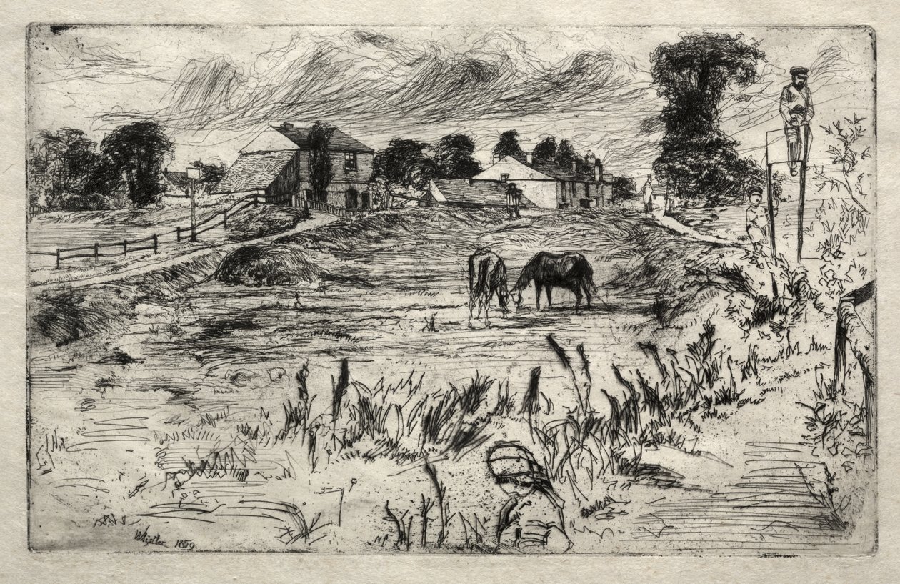 Paysage avec un cheval - James McNeill Whistler