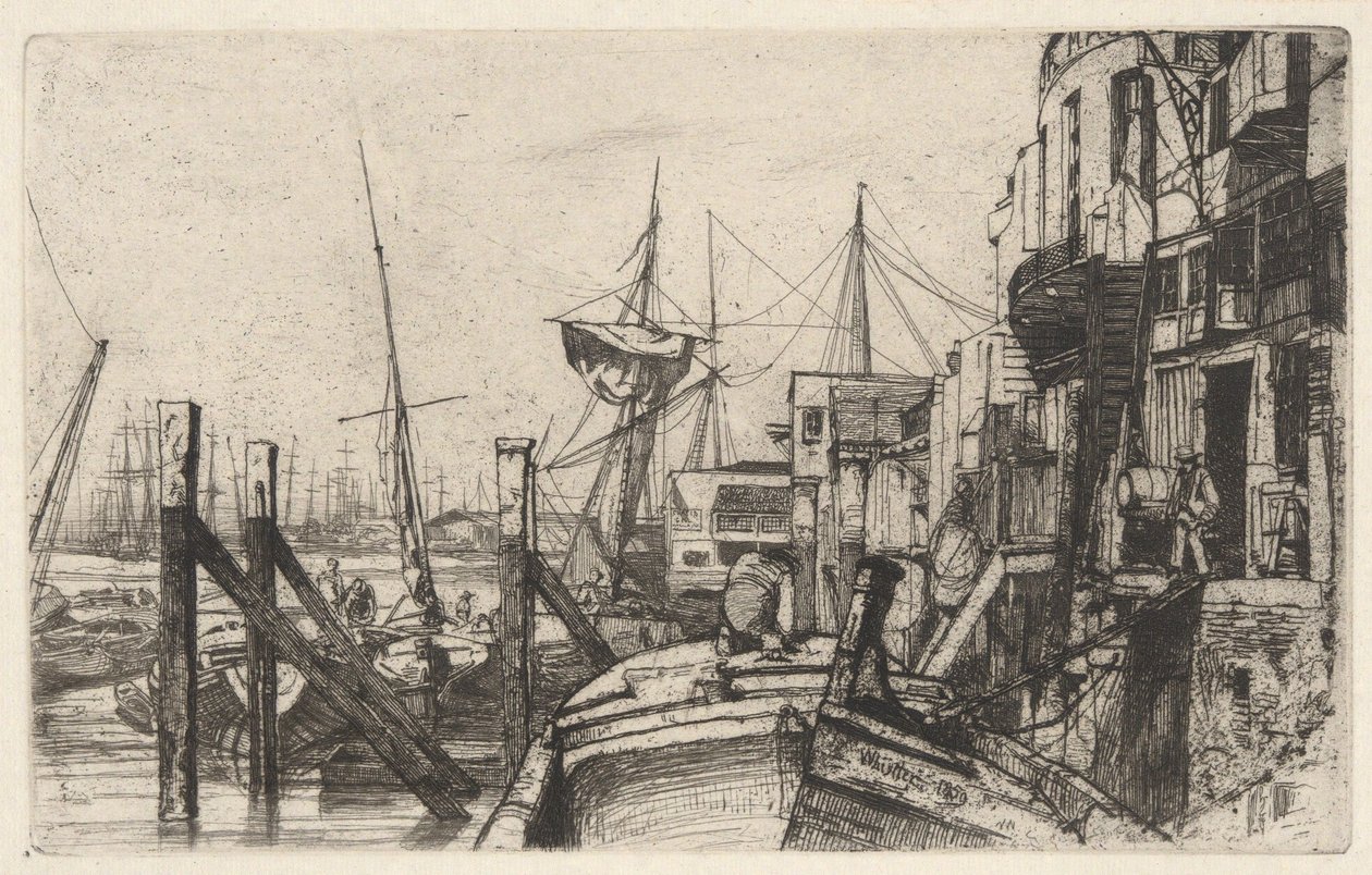 Limehouse, tiré de la série « Thames Set » (Série de seize gravures représentant des scènes sur la Tamise et d