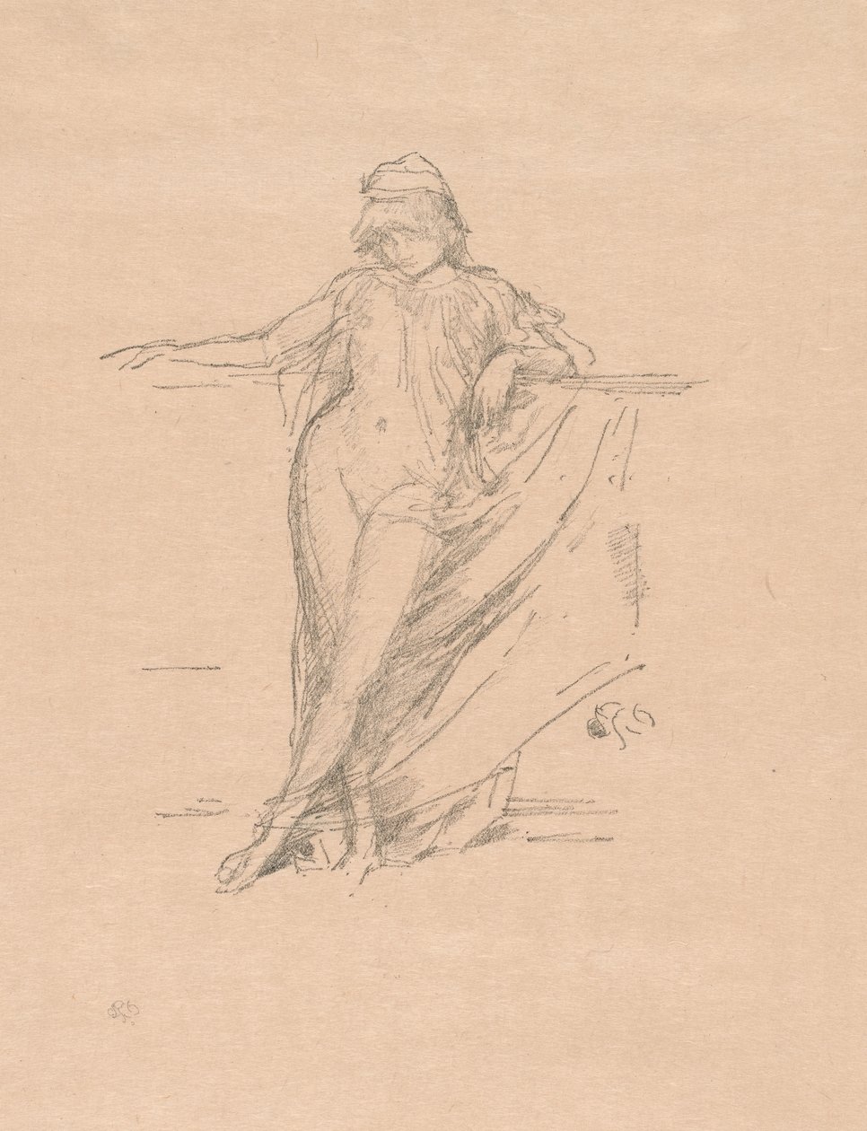 Petite figure drapée, penchée - James Abbott McNeill Whistler