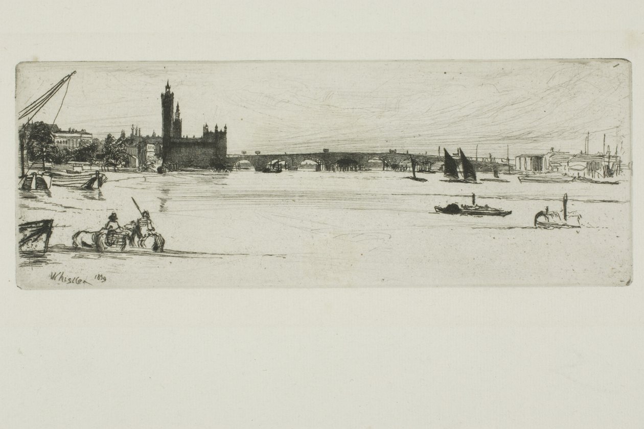 Vieux pont de Westminster - James Abbott McNeill Whistler