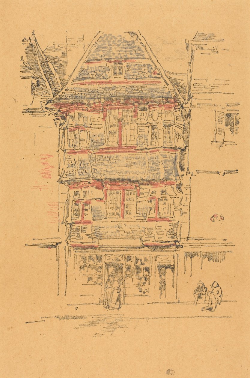Maison rouge, Paimpol - James McNeill Whistler
