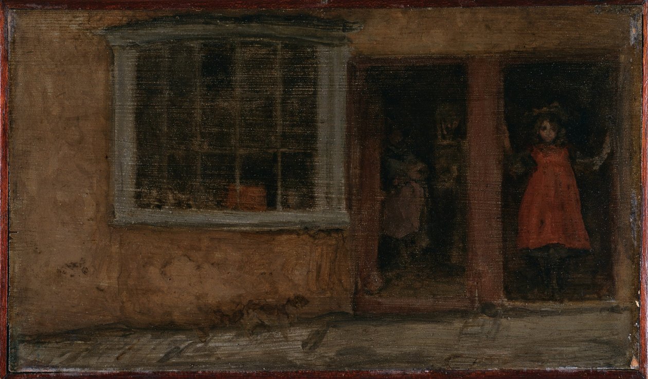 Rose and Red : Le salon de coiffure, Lyme Regis  - James McNeill Whistler