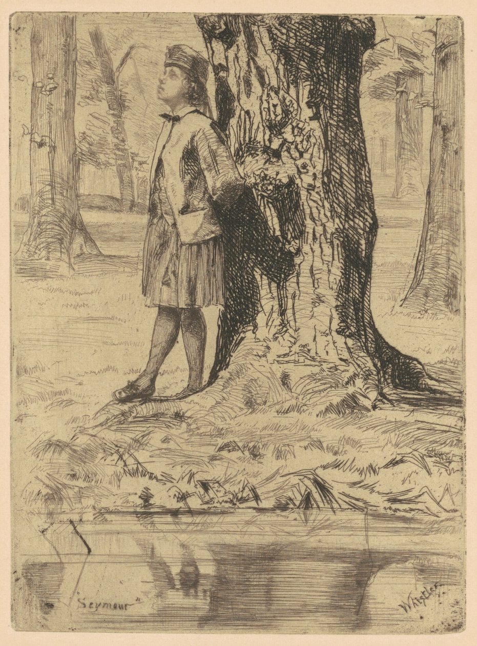 Seymour debout sous un arbre - James McNeill Whistler