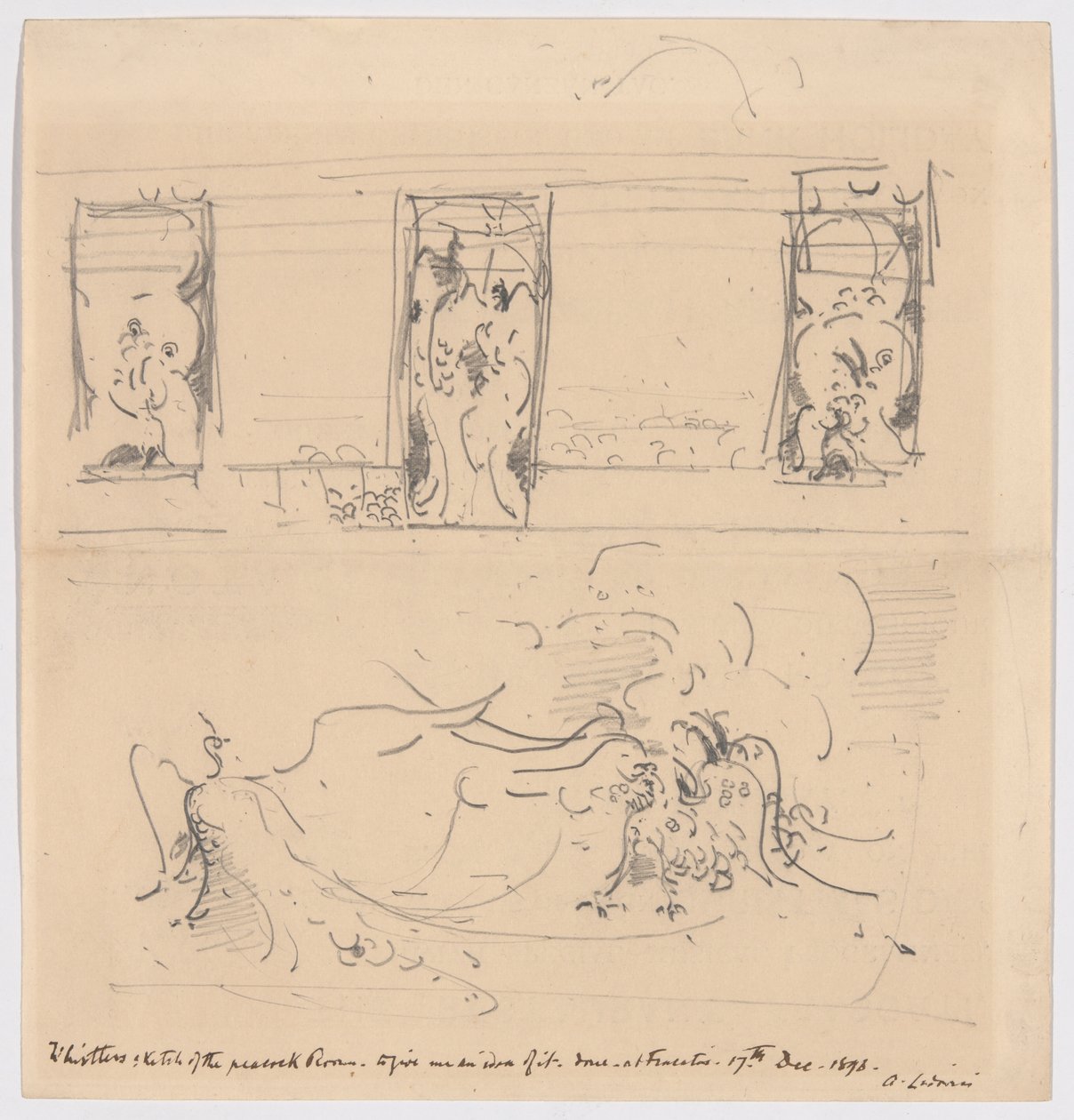 Esquisse de la salle du paon - James McNeill Whistler