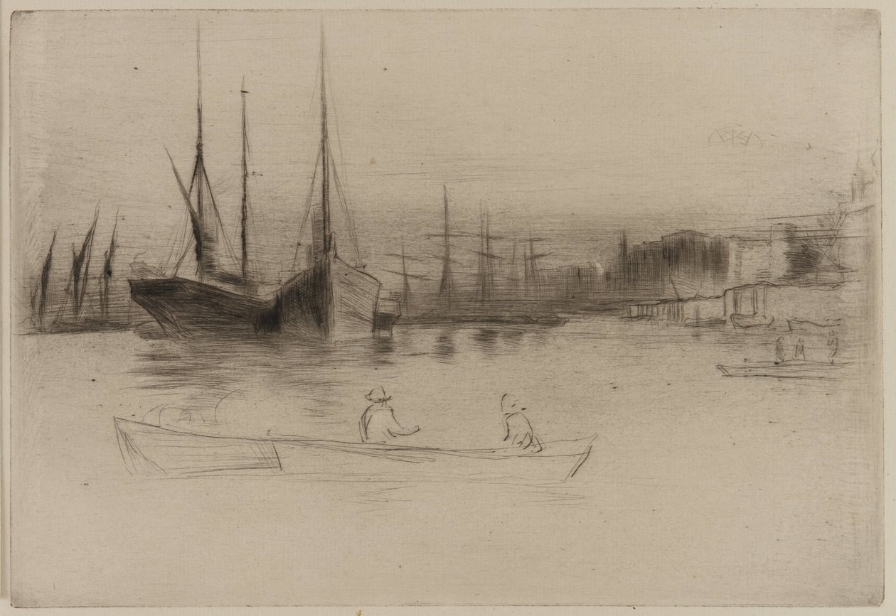 Bateaux à vapeur au large de la tour - James Abbott McNeill Whistler
