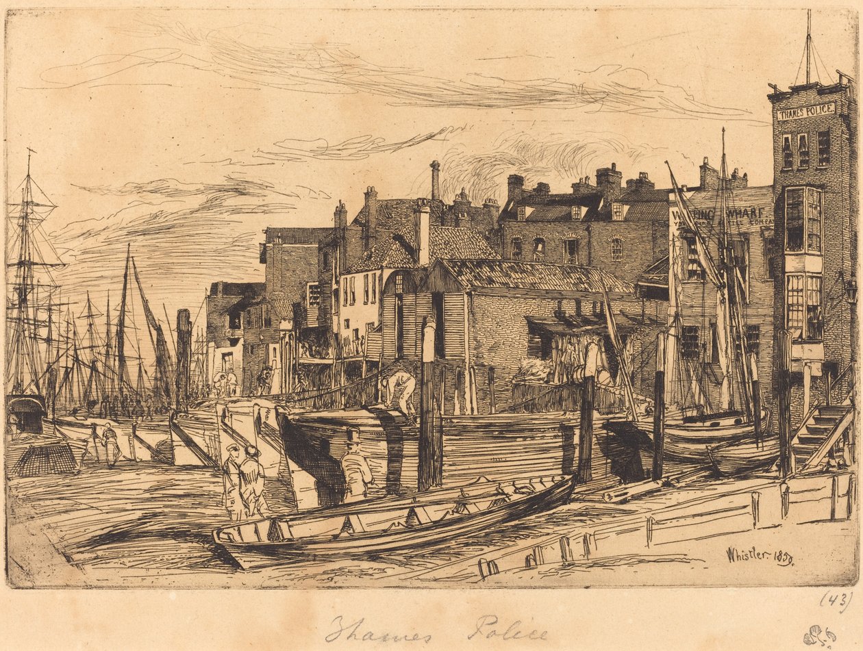 Police de la Tamise - James Abbott McNeill Whistler