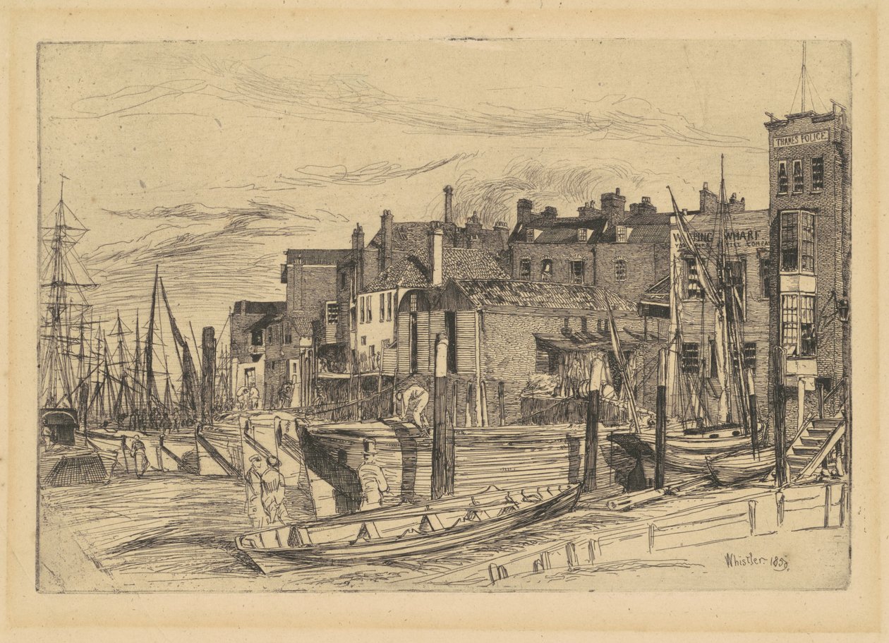 Police de la Tamise - James Abbott McNeill Whistler