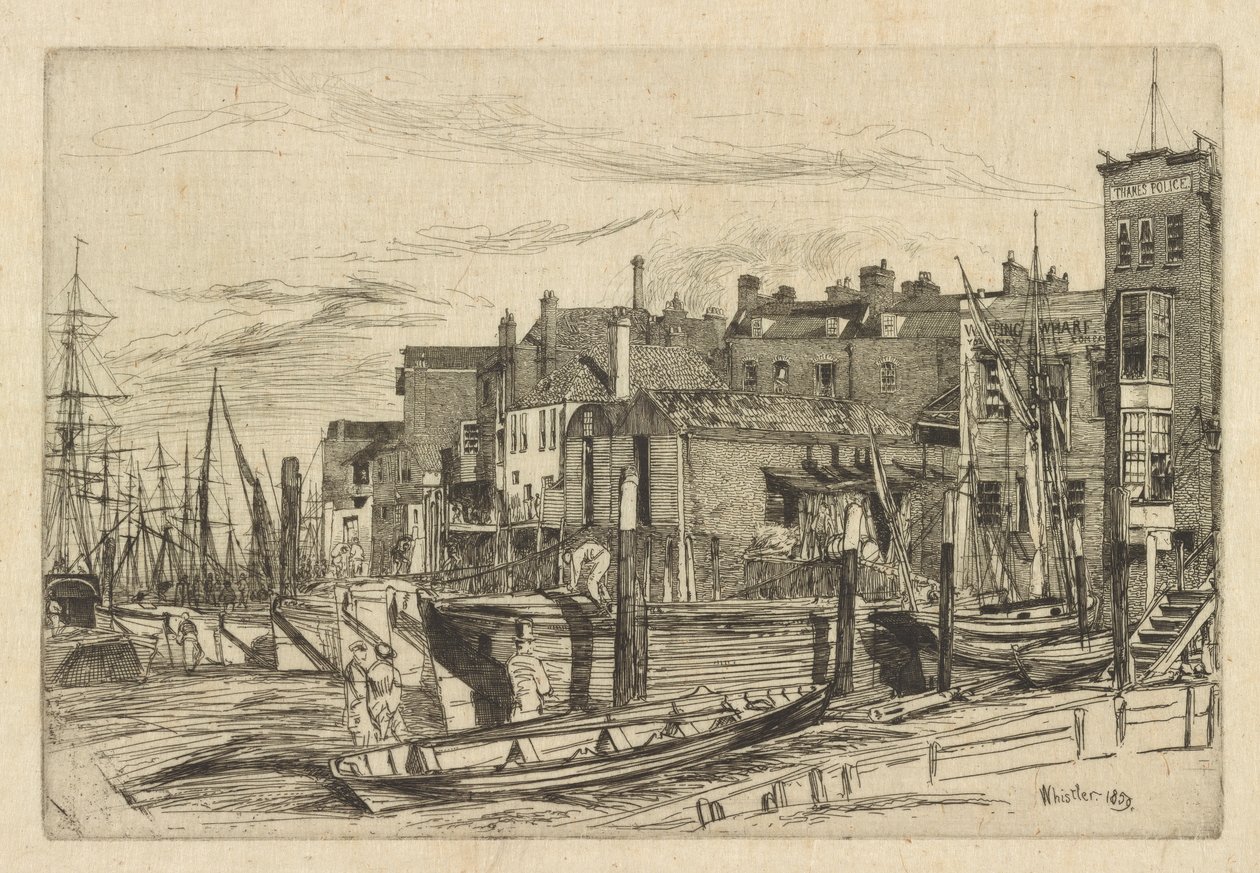 Police de la Tamise - James Abbott McNeill Whistler
