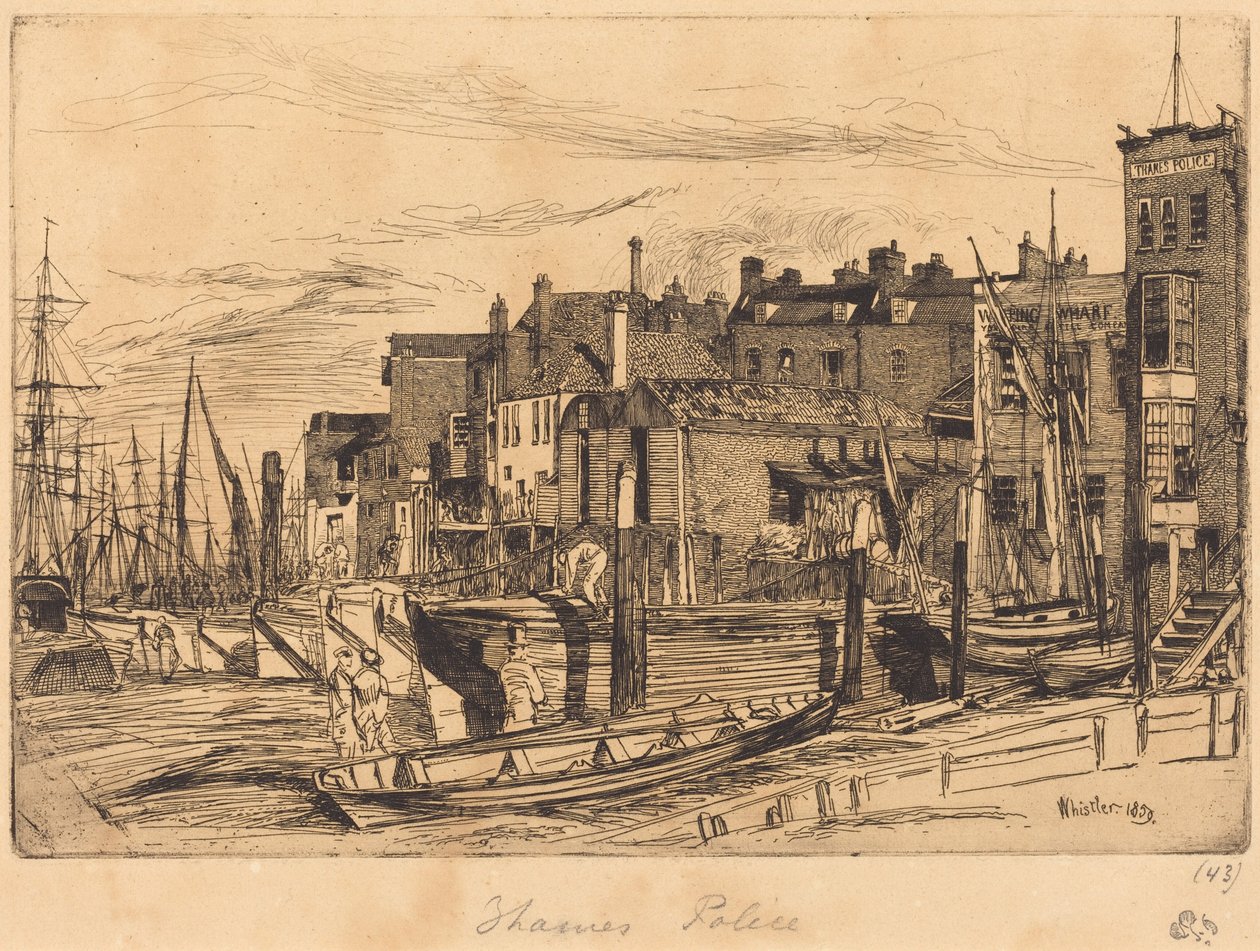 Police de la Tamise - James McNeill Whistler