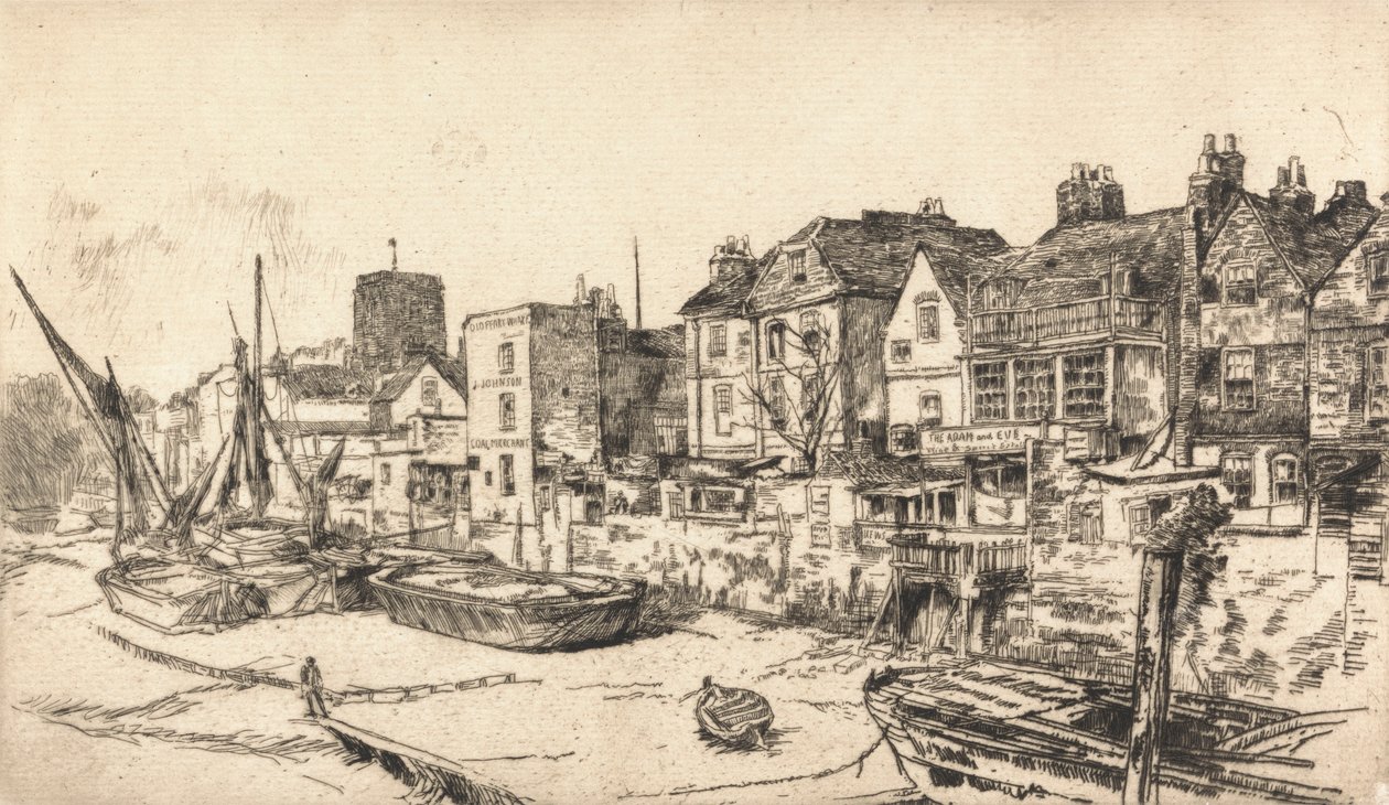 La taverne Adam et Eve, vieux Chelsea - James Abbott McNeill Whistler