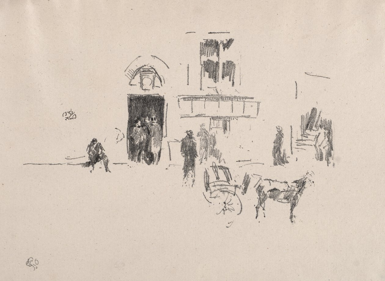 La porte des artistes du Gaiety - James McNeill Whistler