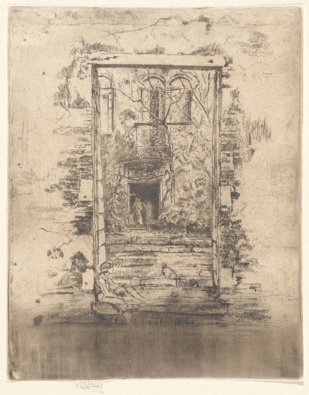 « Le Jardin », tiré de la deuxième série de Venise (une série de vingt-six gravures) - James McNeill Whistler
