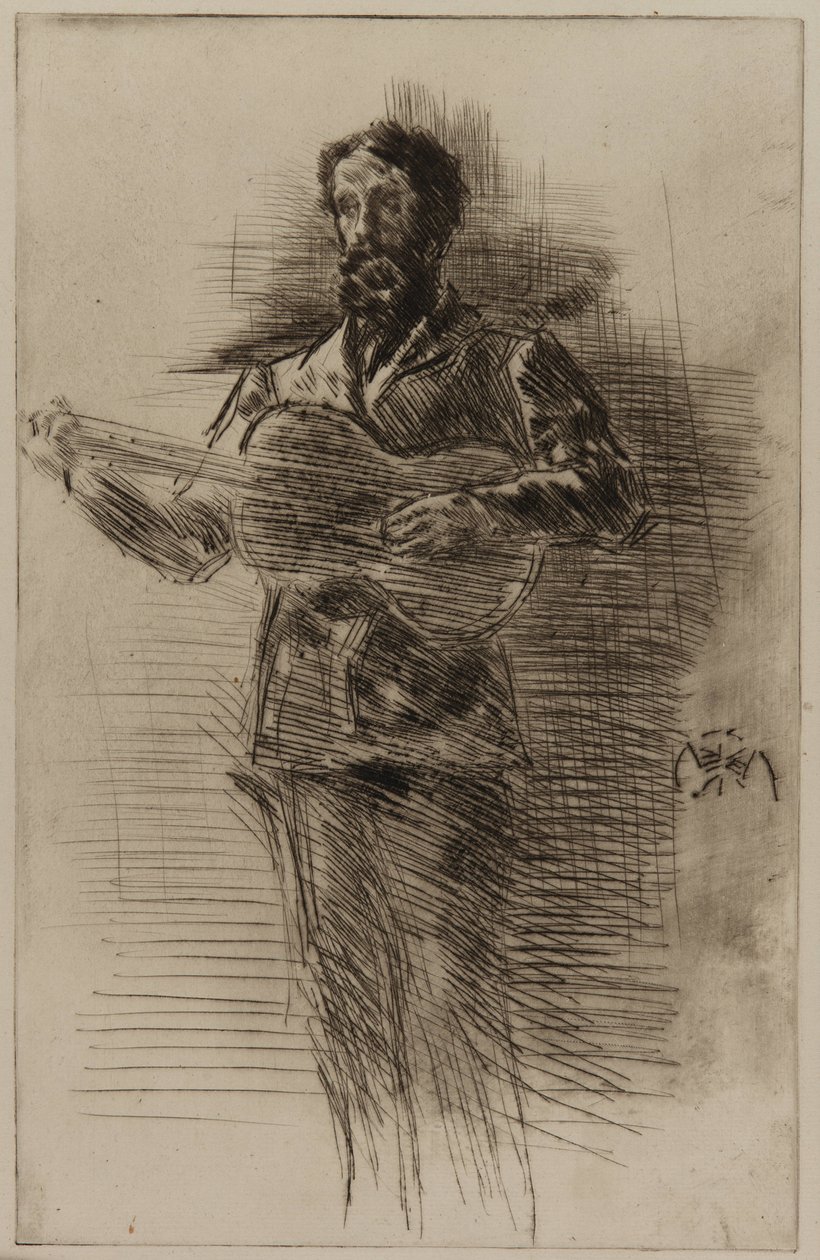 Le joueur de guitare (M.W. Ridley) - James Abbott McNeill Whistler