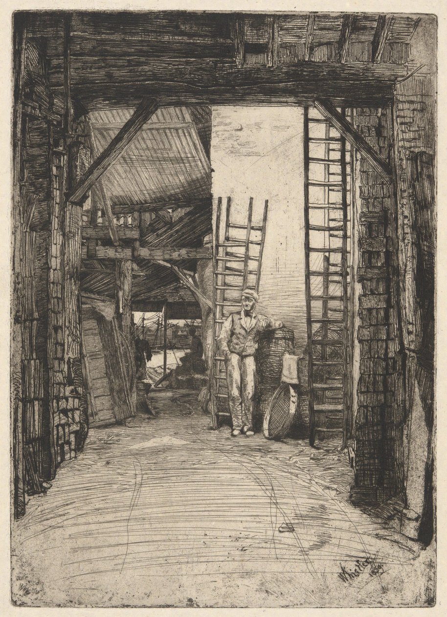 Le chaufournier, de la série de la Tamise (une série de seize eaux-fortes représentant des scènes sur la Tamise et d