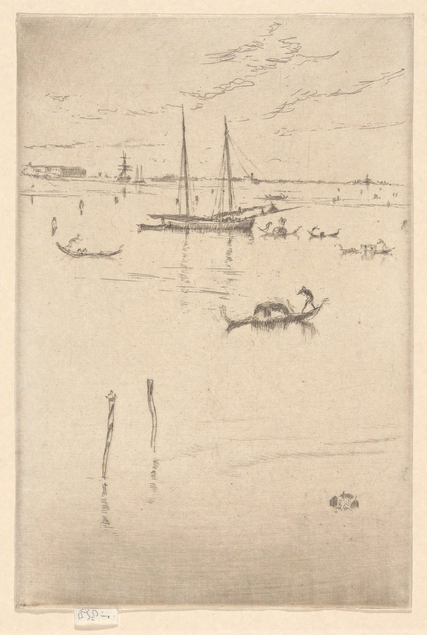 « Le petit lagon », tiré du premier recueil consacré à Venise (Venise, série de douze gravures) - James McNeill Whistler