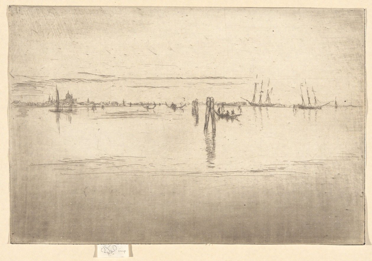 « La longue lagune », tirée du deuxième recueil « Venise » (un ensemble de vingt-six gravures) - James McNeill Whistler