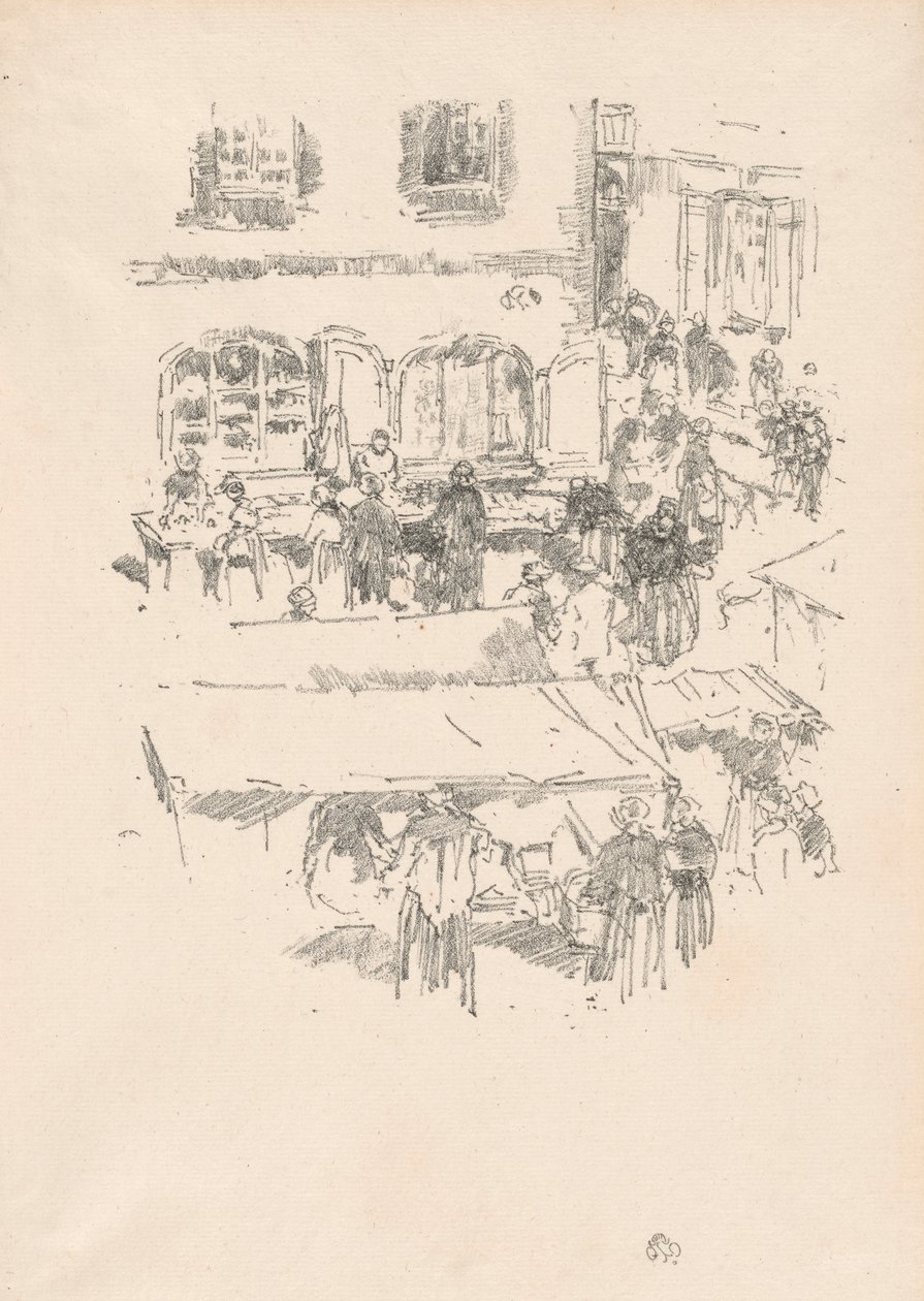Le Marché, Vitré - James McNeill Whistler