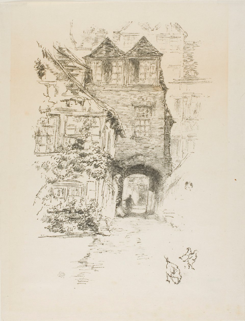 La maison du prêtre, Rouen - James McNeill Whistler