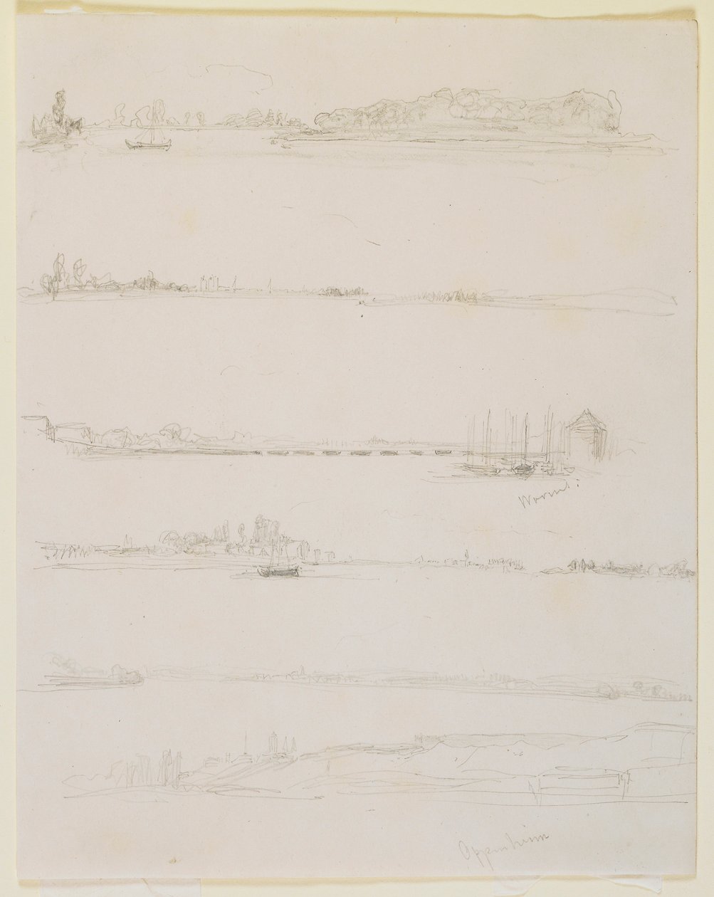 Le Rhin, près de Worms et Oppeheim - James Abbott McNeill Whistler