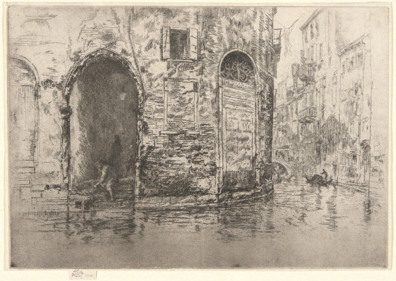 « Deux entrées », tiré de la première série consacrée à Venise (Venise, série de douze gravures) - James McNeill Whistler