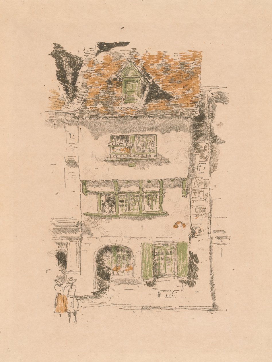 Maison Jaune, Lannion - James Abbott McNeill Whistler