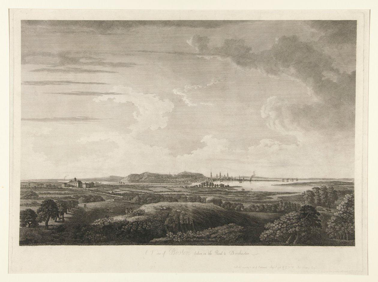 Vue de Boston prise sur la route de Dorchester - James Newton
