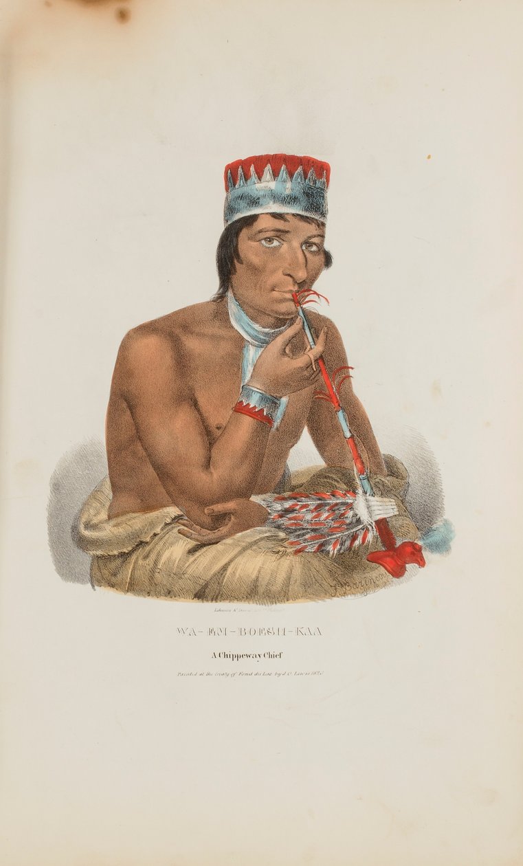 WA-EM-BOESH-KAA ; Un chef Chippeway, tiré du Portfolio autochtone - James Otto Lewis
